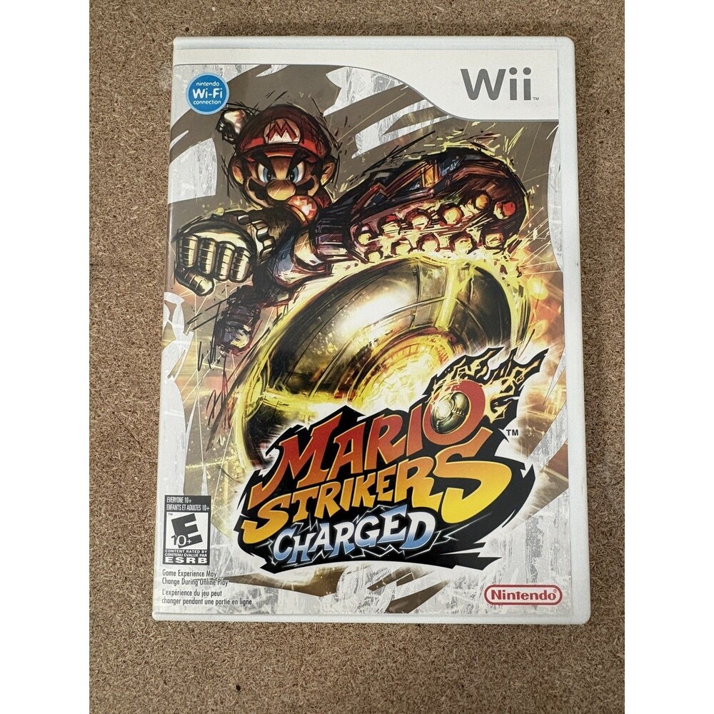 Nintendo Mario Strikers Charged (Wii, 2007) Complete Case Disc W Manual | NM